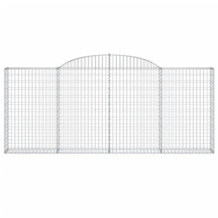 buede gabionkurve 5 stk. 300x30x120/140 cm galvaniseret jern