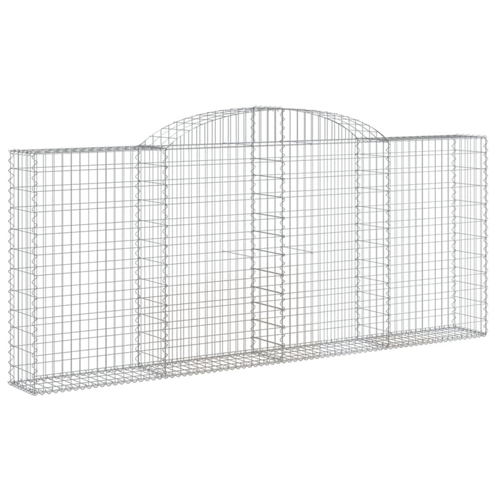 buede gabionkurve 6 stk. 300x30x120/140 cm galvaniseret jern