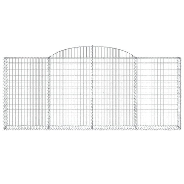 buede gabionkurve 6 stk. 300x30x120/140 cm galvaniseret jern
