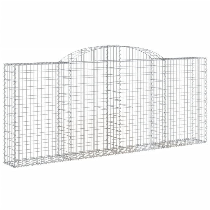 buede gabionkurve 8 stk. 300x30x120/140 cm galvaniseret jern