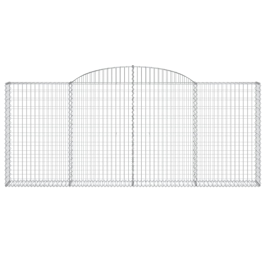 buede gabionkurve 9 stk. 300x30x120/140 cm galvaniseret jern