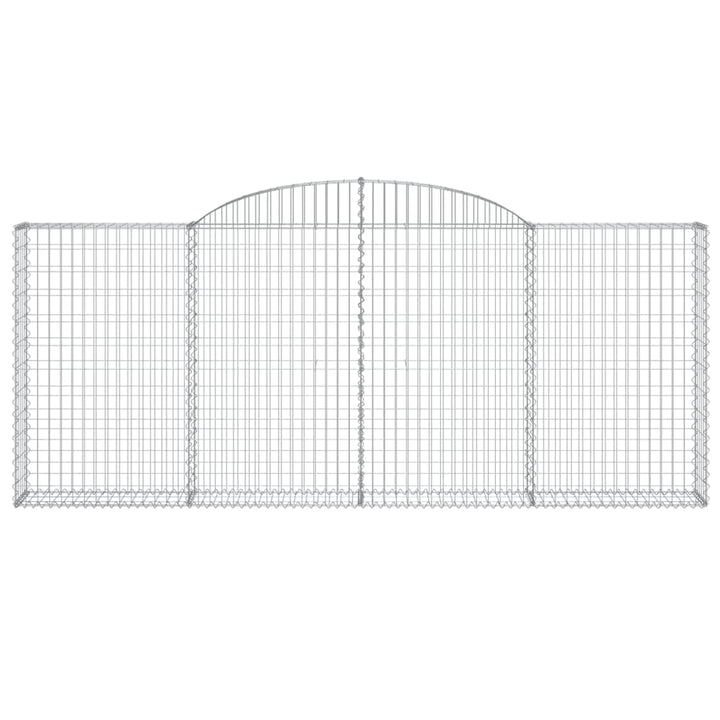 buede gabionkurve 9 stk. 300x30x120/140 cm galvaniseret jern