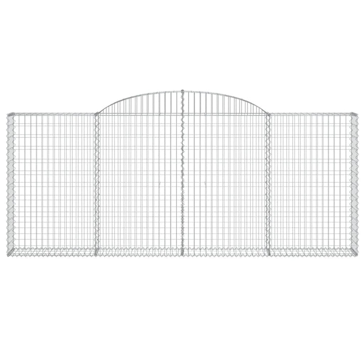 buede gabionkurve 10 stk. 300x30x120/140 cm galvaniseret jern