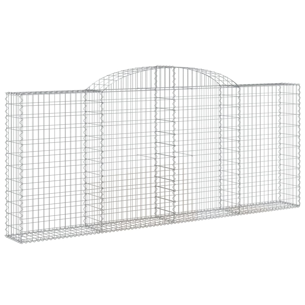 buede gabionkurve 30 stk. 300x30x120/140 cm galvaniseret jern