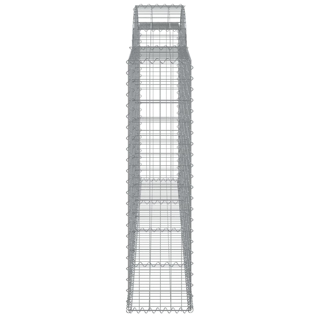 buede gabionkurve 30 stk. 300x30x120/140 cm galvaniseret jern
