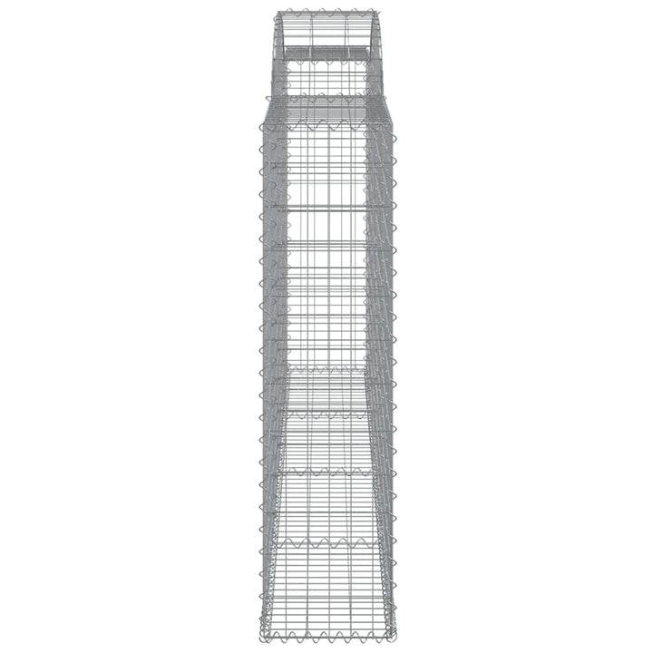 buede gabionkurve 30 stk. 300x30x120/140 cm galvaniseret jern