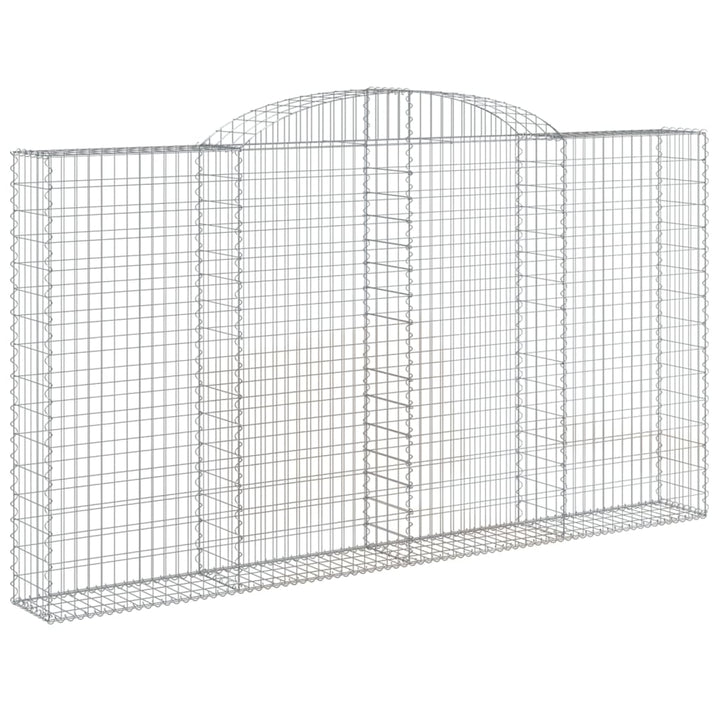 buede gabionkurve 2 stk. 300x30x160/180 cm galvaniseret jern