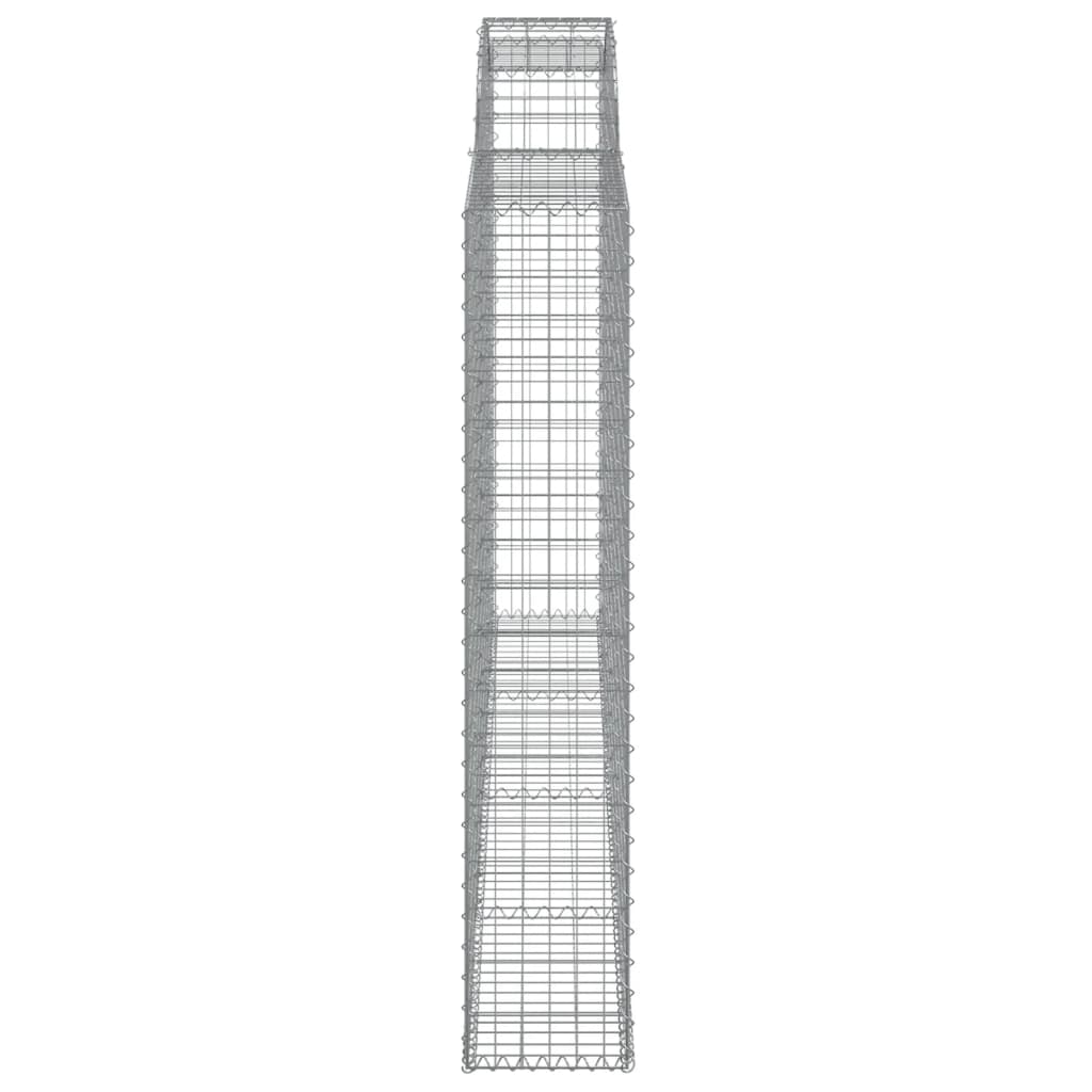 buede gabionkurve 2 stk. 300x30x160/180 cm galvaniseret jern