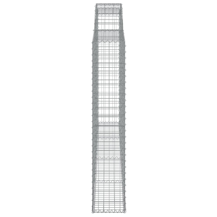 buede gabionkurve 3 stk. 300x30x160/180 cm galvaniseret jern