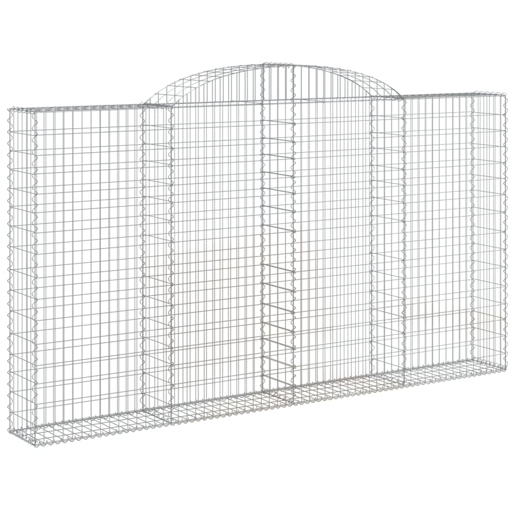 buede gabionkurve 4 stk. 300x30x160/180 cm galvaniseret jern