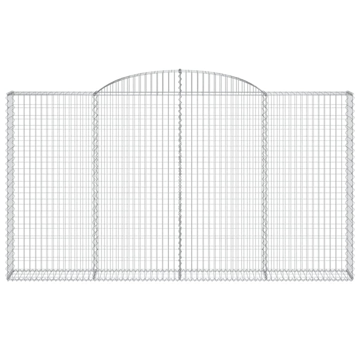 buede gabionkurve 4 stk. 300x30x160/180 cm galvaniseret jern
