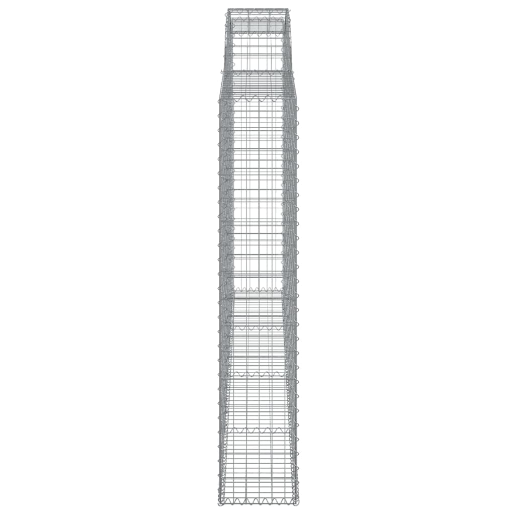 buede gabionkurve 4 stk. 300x30x160/180 cm galvaniseret jern