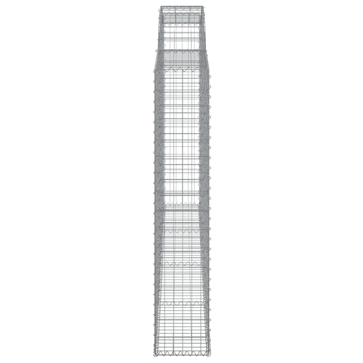 buede gabionkurve 4 stk. 300x30x160/180 cm galvaniseret jern