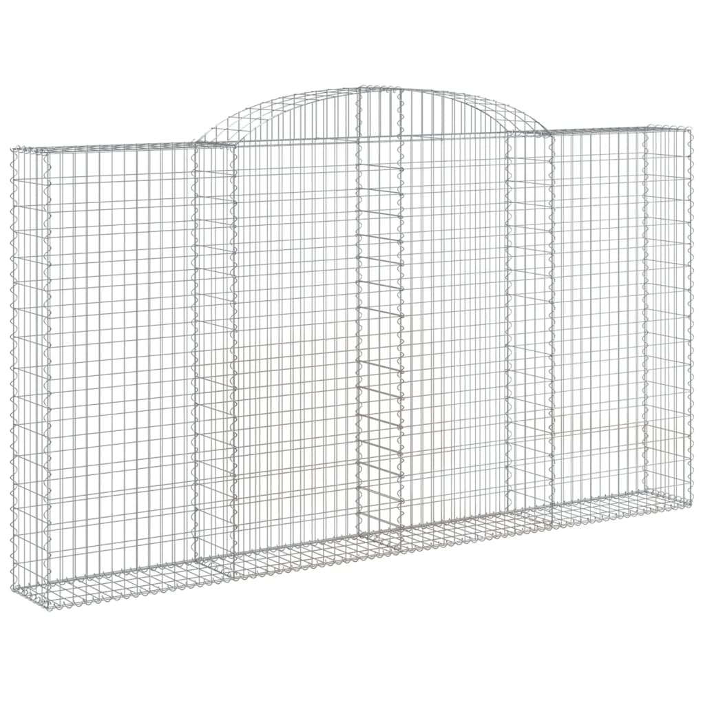 buede gabionkurve 5 stk. 300x30x160/180 cm galvaniseret jern