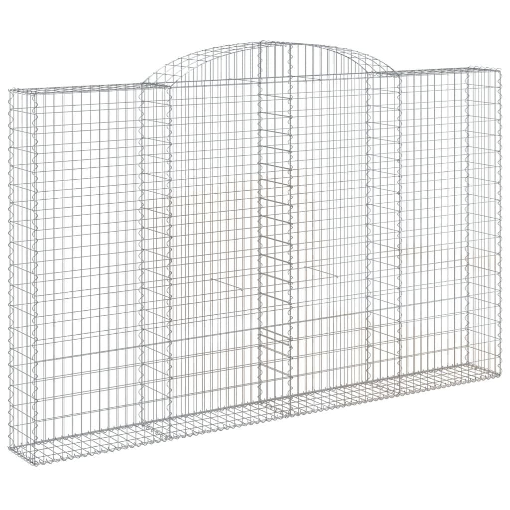 buede gabionkurve 2 stk. 300x30x180/200 cm galvaniseret jern
