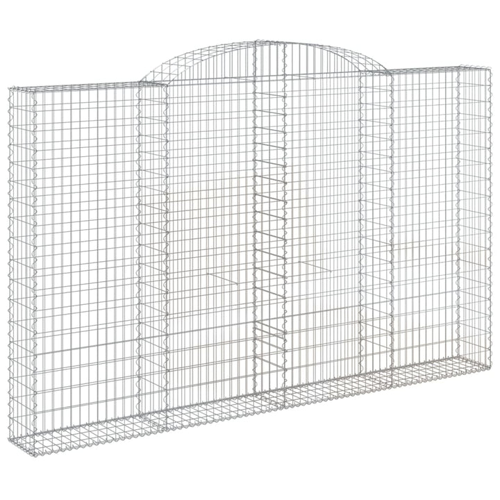 buede gabionkurve 2 stk. 300x30x180/200 cm galvaniseret jern