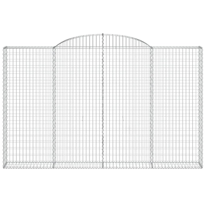 buede gabionkurve 2 stk. 300x30x180/200 cm galvaniseret jern