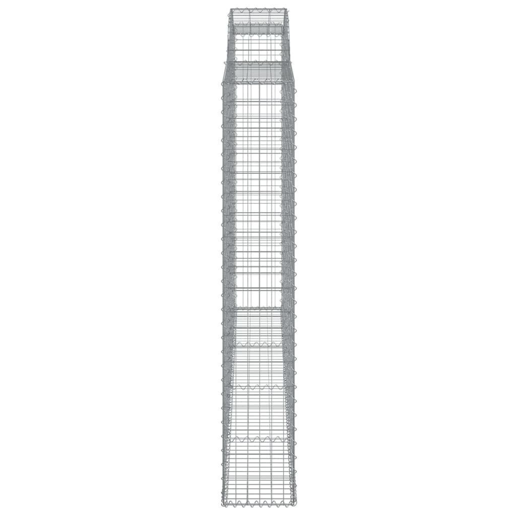 buede gabionkurve 2 stk. 300x30x180/200 cm galvaniseret jern