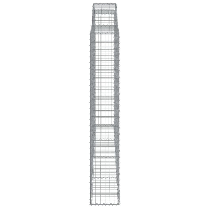 buede gabionkurve 2 stk. 300x30x180/200 cm galvaniseret jern