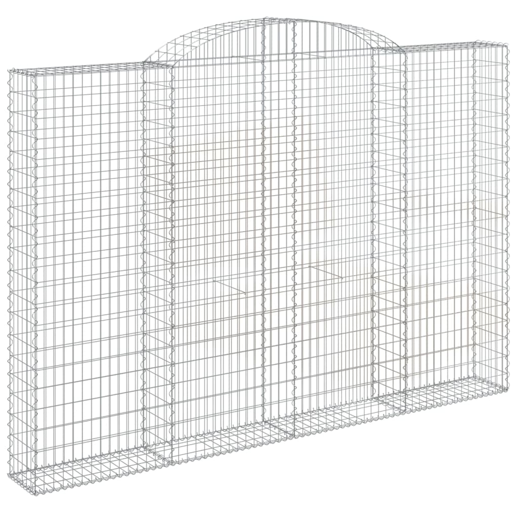 buede gabionkurve 2 stk. 300x30x200/220 cm galvaniseret jern