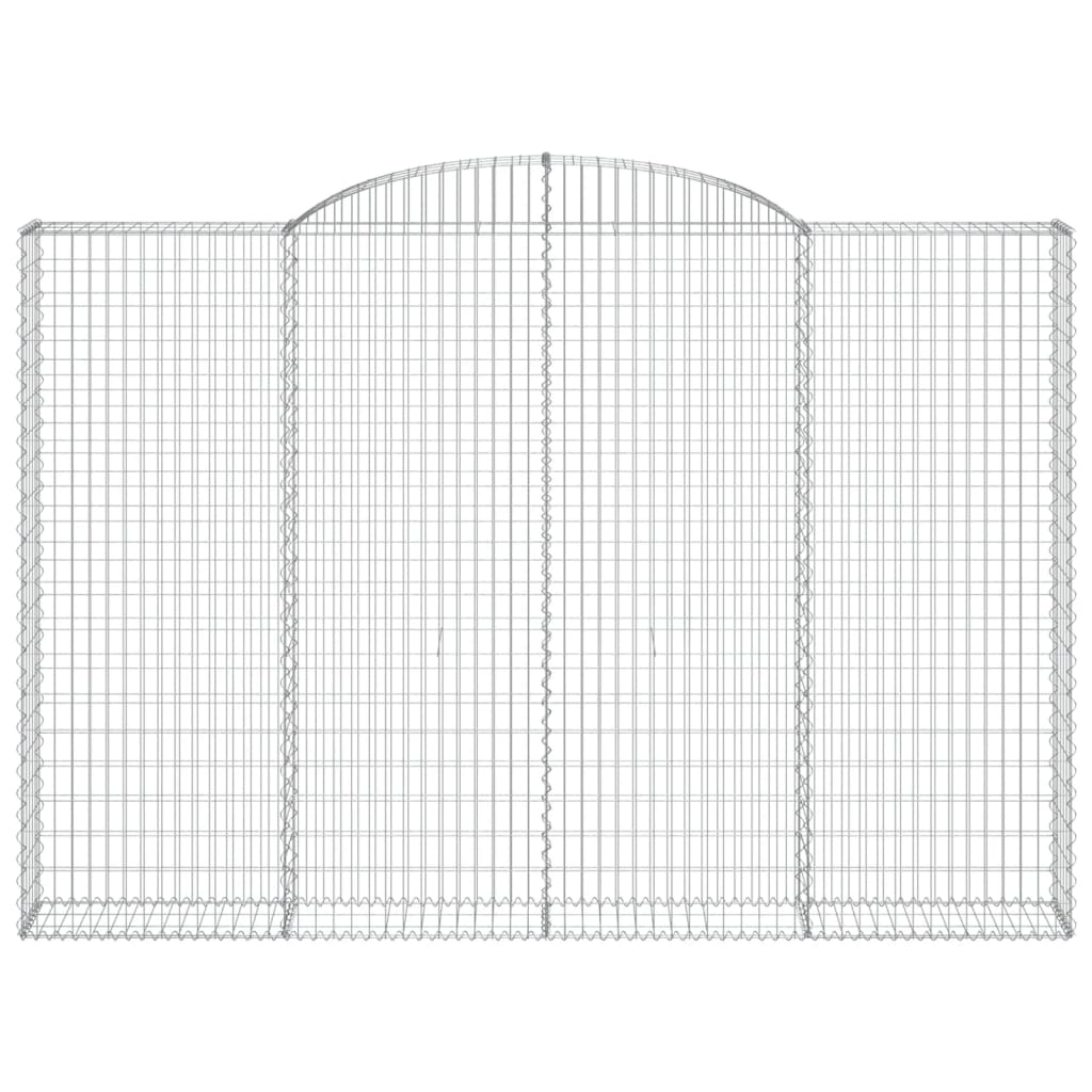 buede gabionkurve 2 stk. 300x30x200/220 cm galvaniseret jern