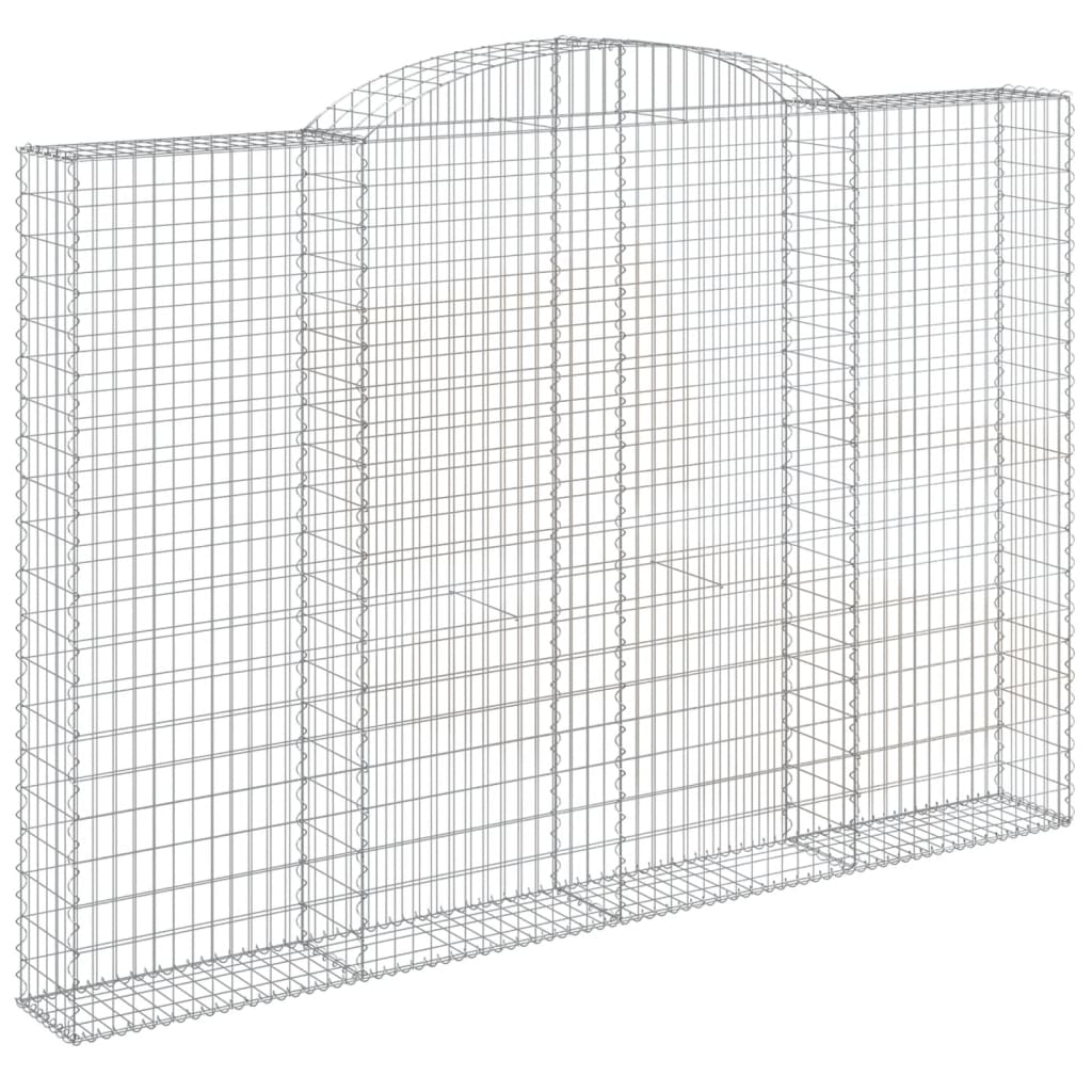 buede gabionkurve 3 stk. 300x30x200/220 cm galvaniseret jern