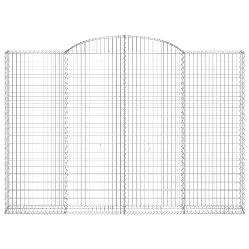 buede gabionkurve 4 stk. 300x30x200/220 cm galvaniseret jern