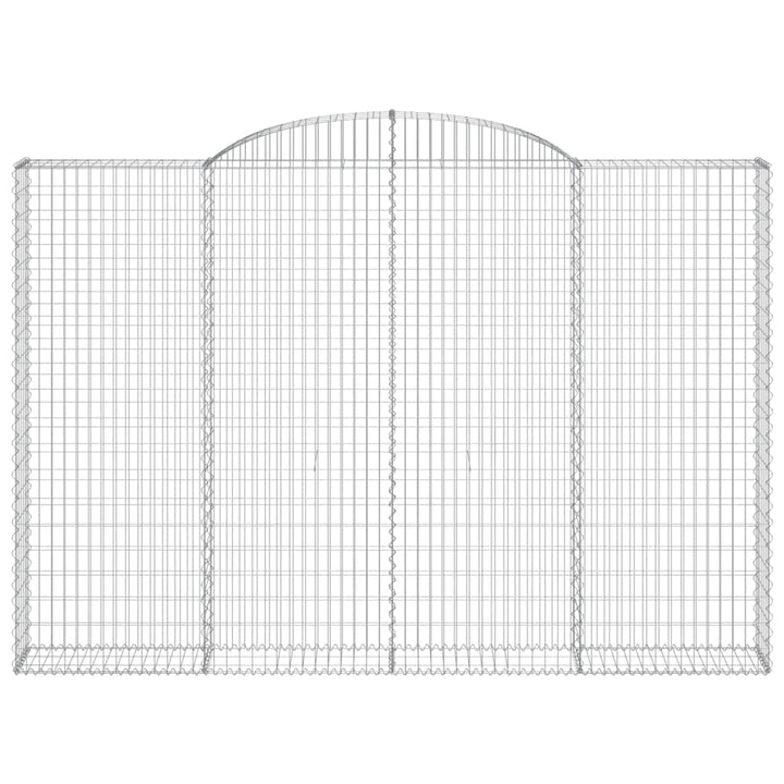 buede gabionkurve 4 stk. 300x30x200/220 cm galvaniseret jern