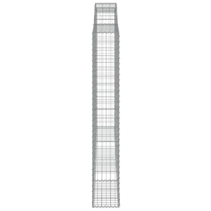 buede gabionkurve 4 stk. 300x30x200/220 cm galvaniseret jern