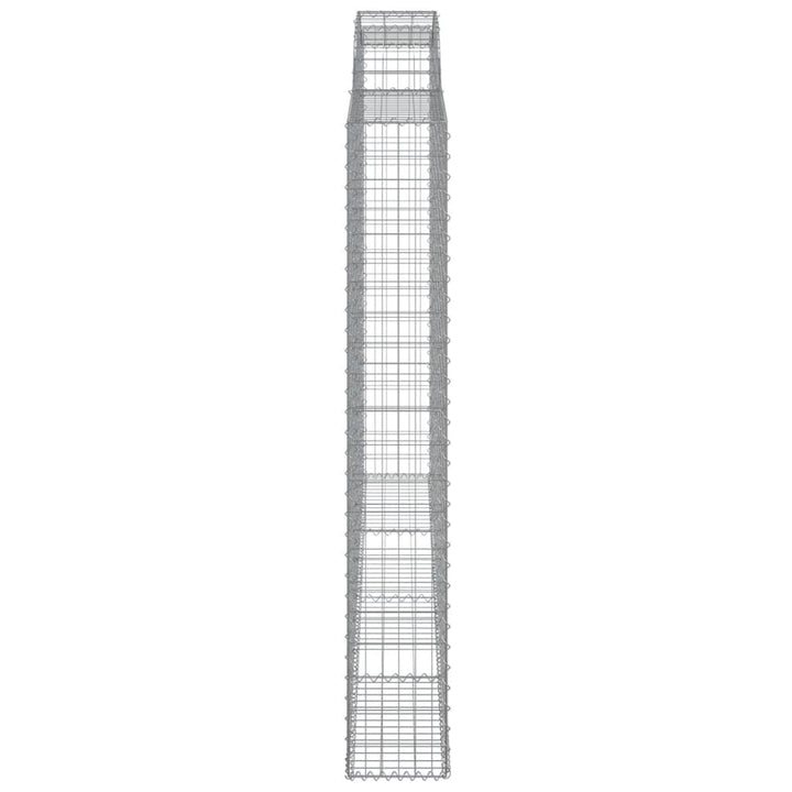 buede gabionkurve 5 stk. 300x30x200/220 cm galvaniseret jern