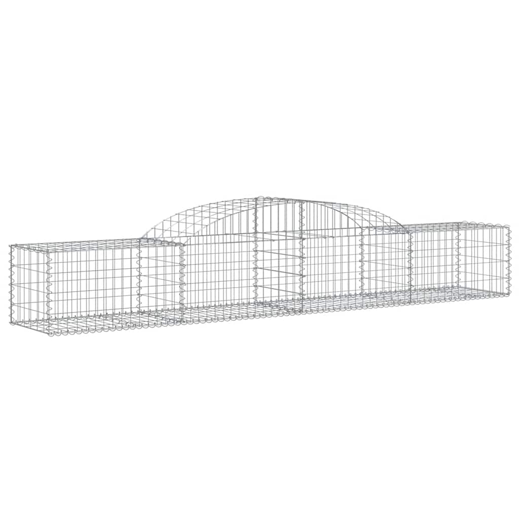 buede gabionkurve 2 stk. 300x50x40/60 cm galvaniseret jern