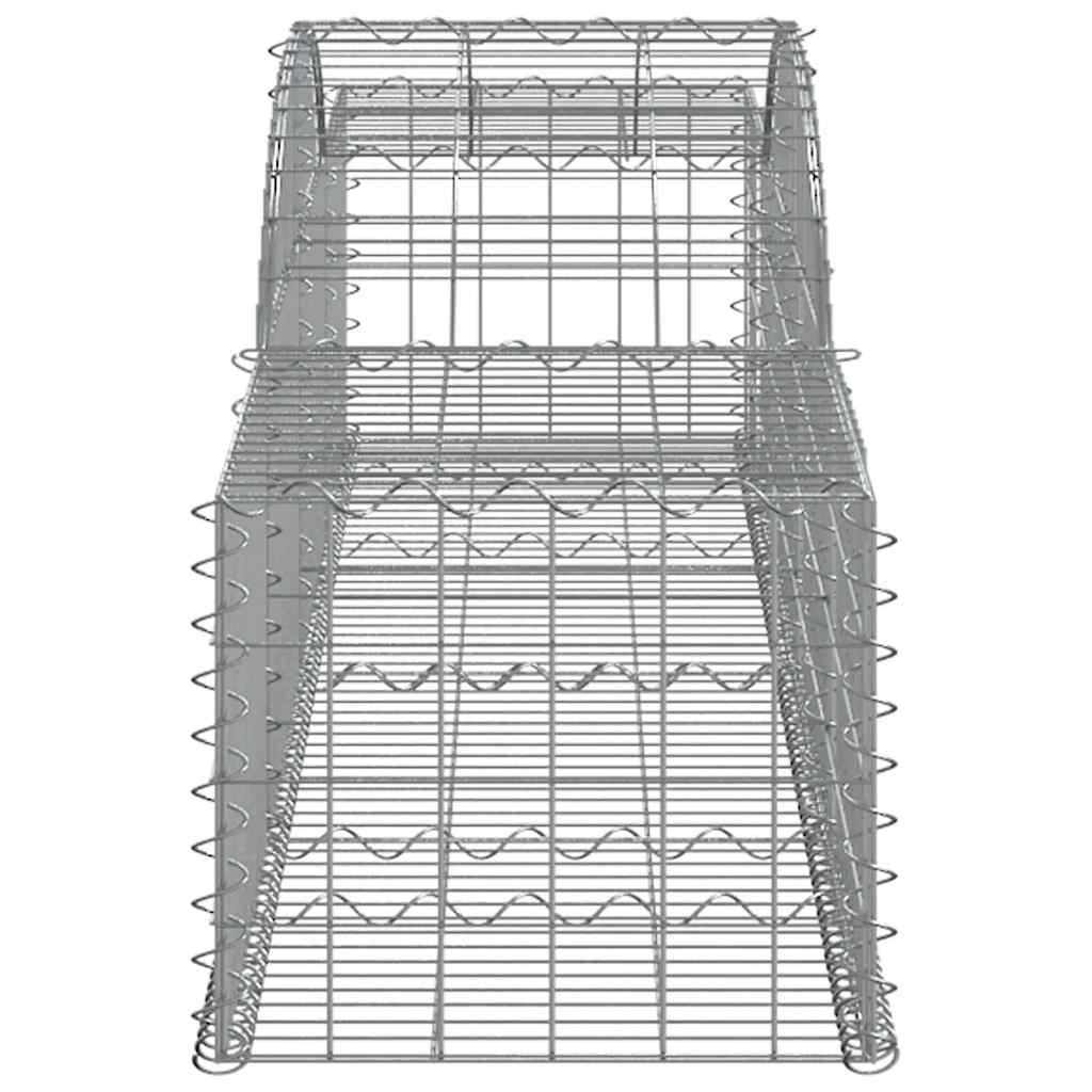 buede gabionkurve 2 stk. 300x50x40/60 cm galvaniseret jern