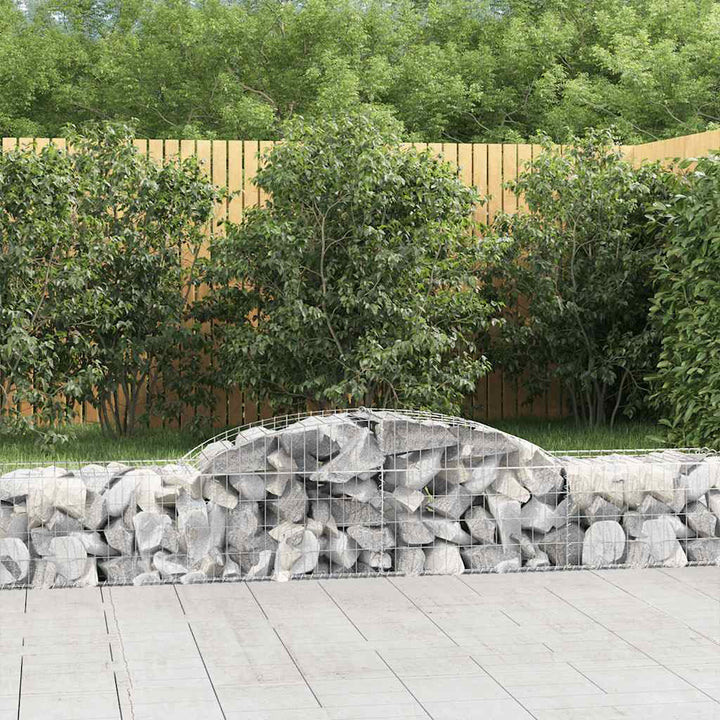 buede gabionkurve 2 stk. 300x50x40/60 cm galvaniseret jern