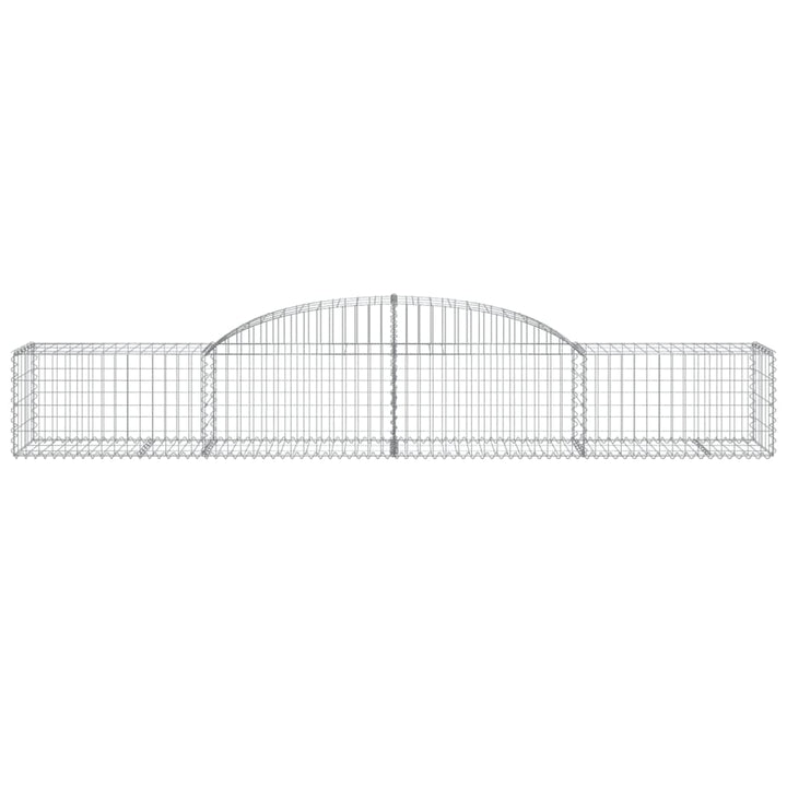 buede gabionkurve 4 stk. 300x50x40/60 cm galvaniseret jern