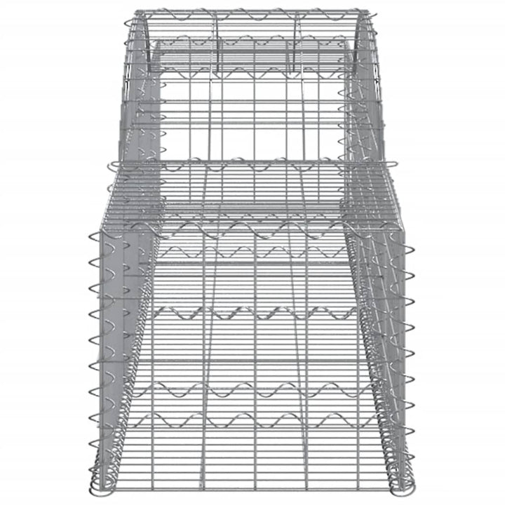 buede gabionkurve 4 stk. 300x50x40/60 cm galvaniseret jern