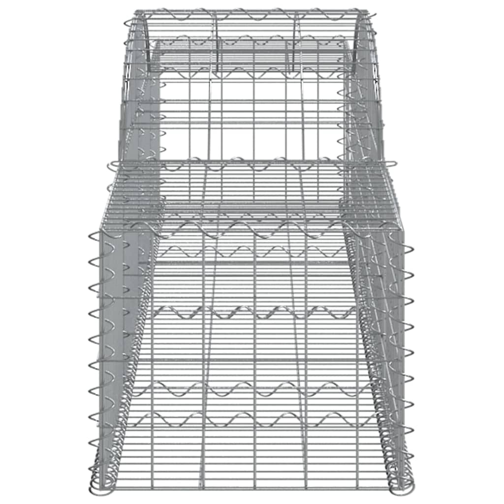buede gabionkurve 9 stk. 300x50x40/60 cm galvaniseret jern