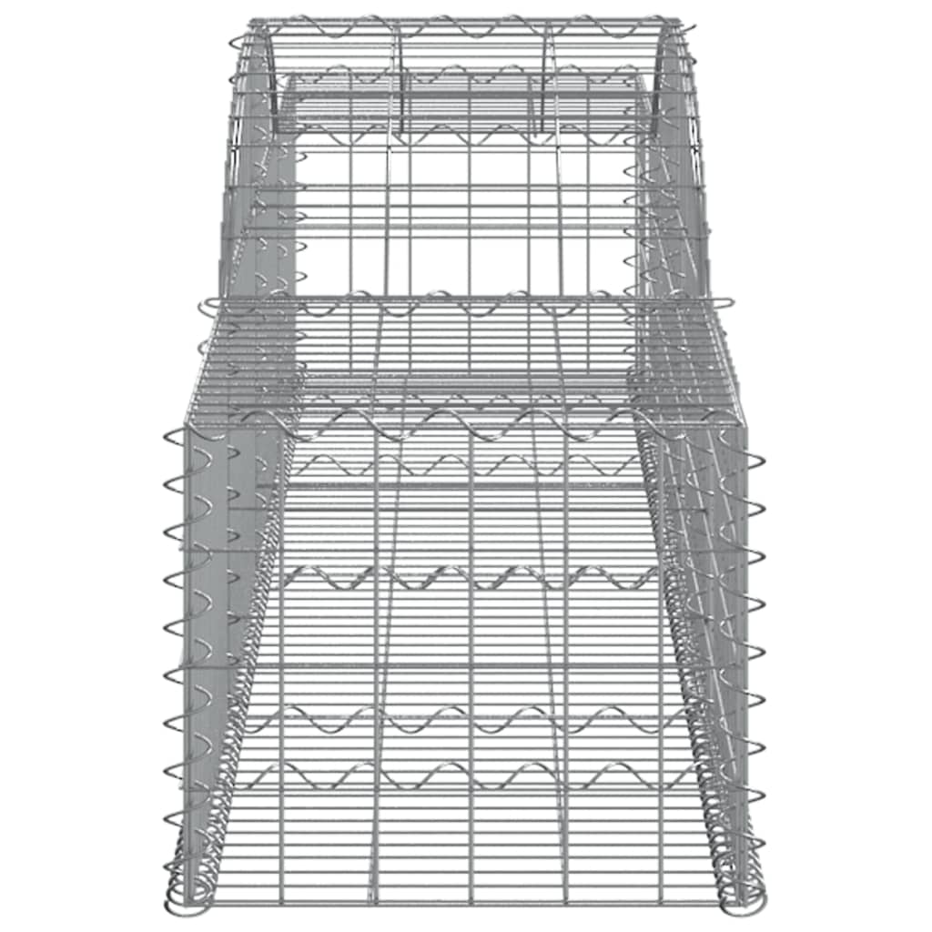 buede gabionkurve 10 stk. 300x50x40/60 cm galvaniseret jern