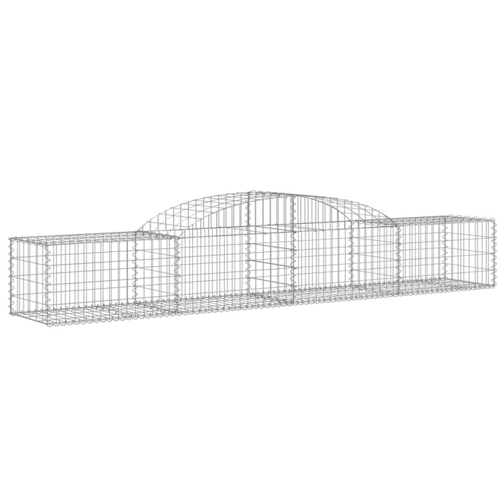 buede gabionkurve 17 stk. 300x50x40/60 cm galvaniseret jern