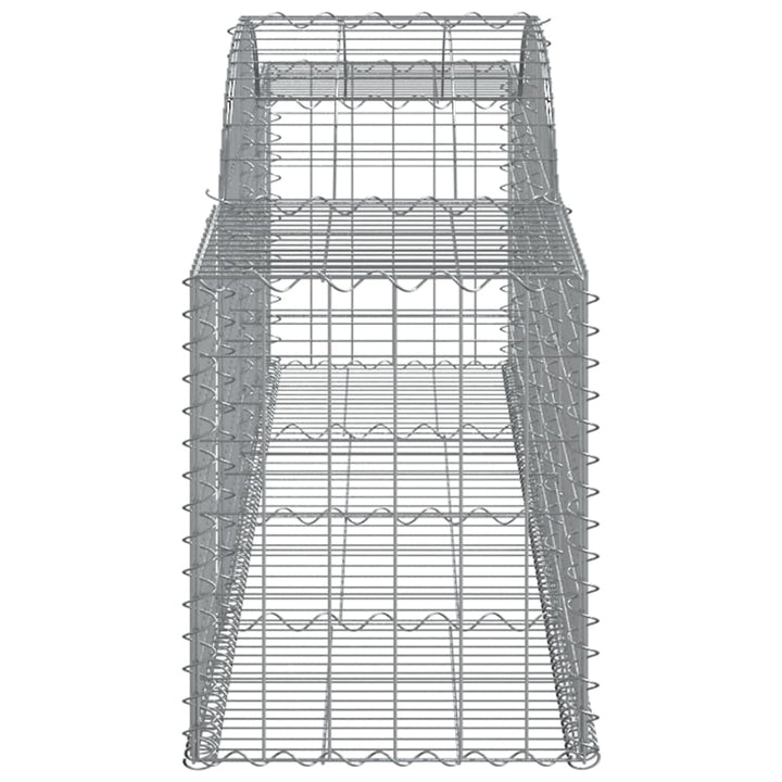 buede gabionkurve 3 stk. 300x50x60/80 cm galvaniseret jern