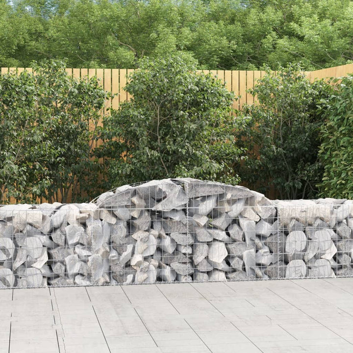 buede gabionkurve 3 stk. 300x50x60/80 cm galvaniseret jern