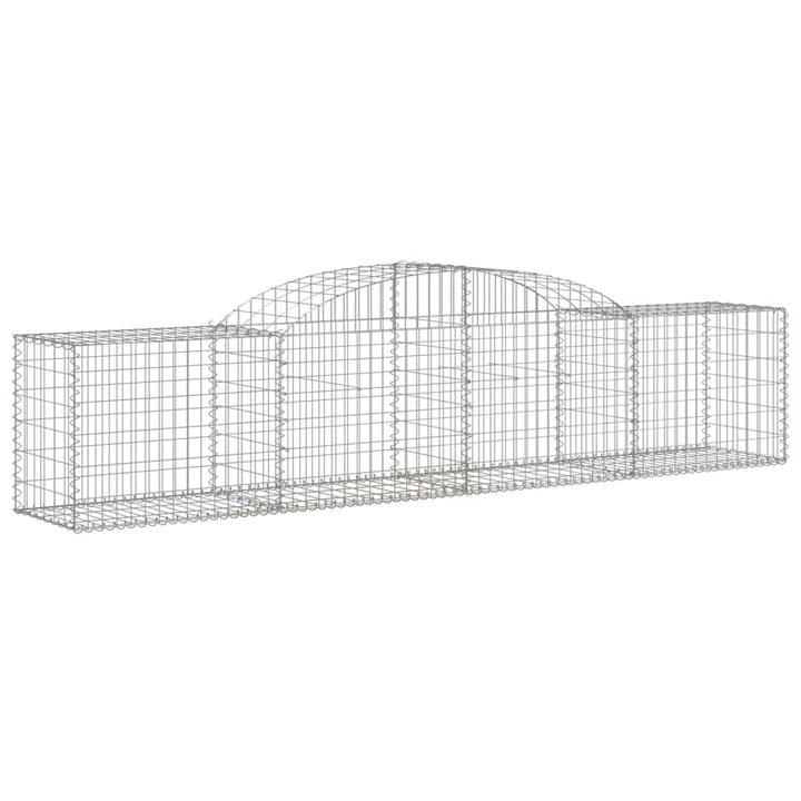 buede gabionkurve 4 stk. 300x50x60/80 cm galvaniseret jern
