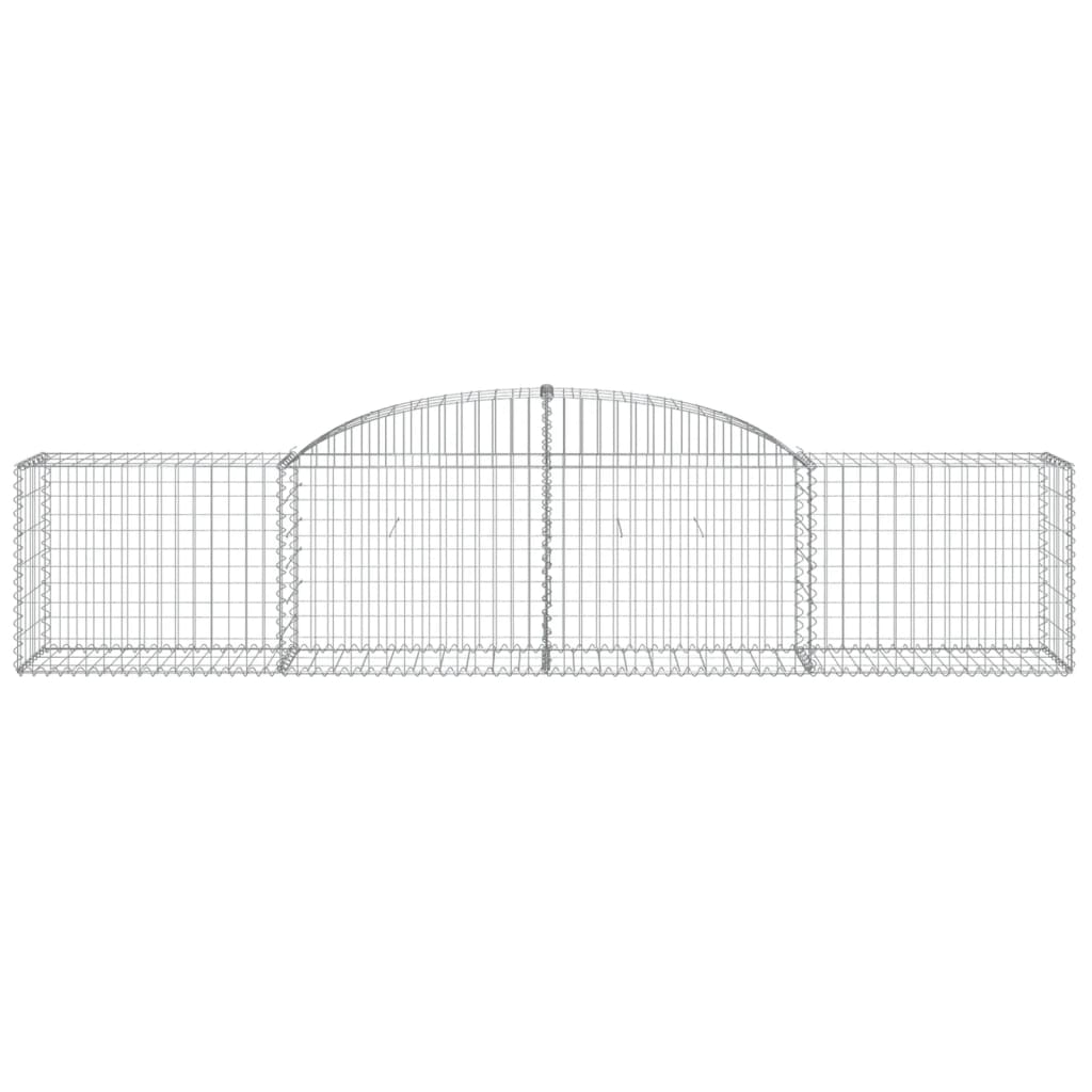 buede gabionkurve 7 stk. 300x50x60/80 cm galvaniseret jern