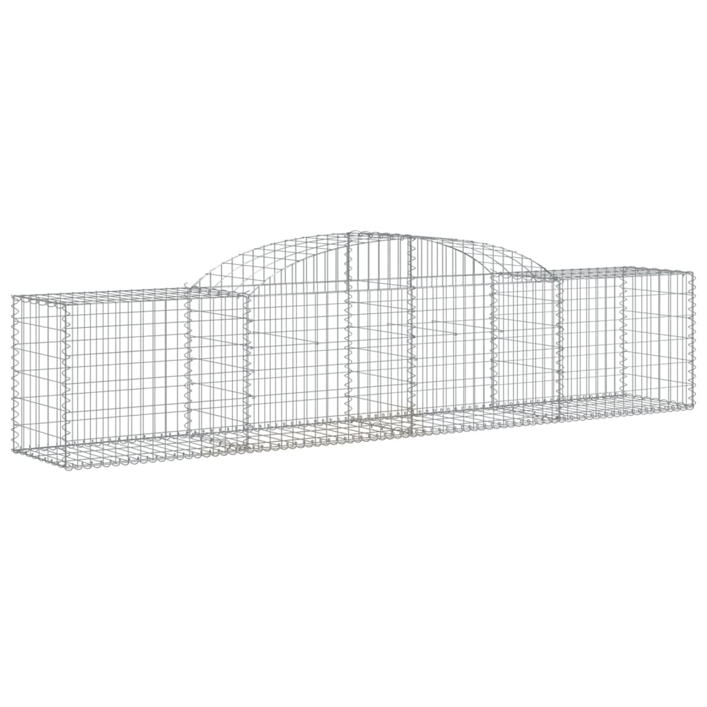 buede gabionkurve 8 stk. 300x50x60/80 cm galvaniseret jern