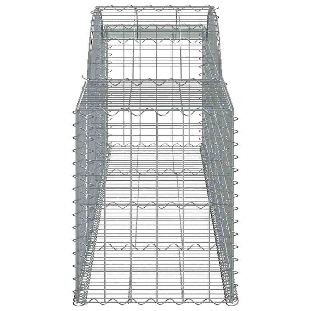 buede gabionkurve 11 stk. 300x50x60/80 cm galvaniseret jern
