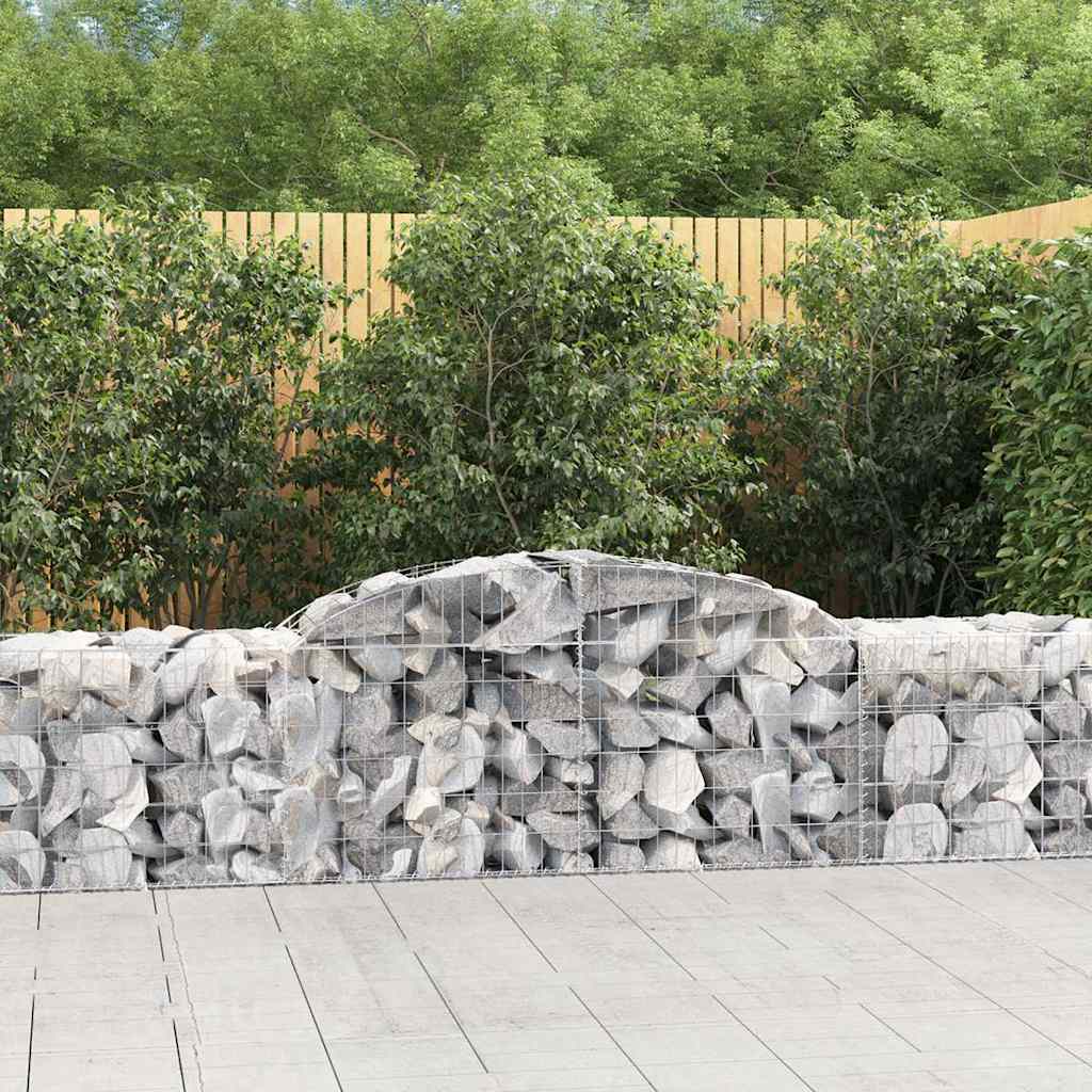 buede gabionkurve 11 stk. 300x50x60/80 cm galvaniseret jern