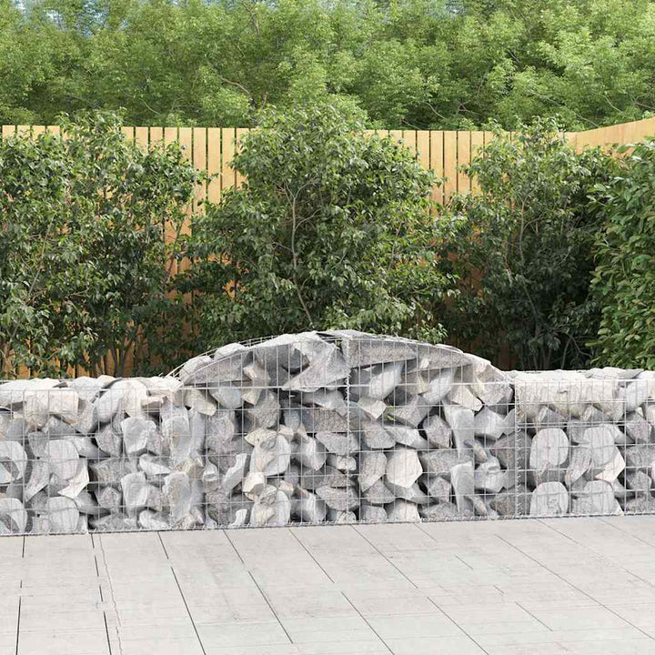 buede gabionkurve 11 stk. 300x50x60/80 cm galvaniseret jern