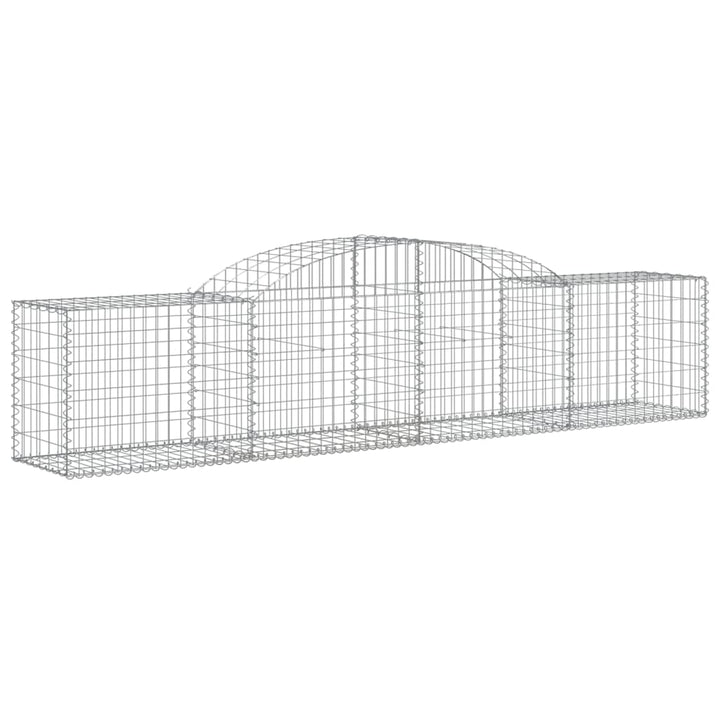 buede gabionkurve 12 stk. 300x50x60/80 cm galvaniseret jern