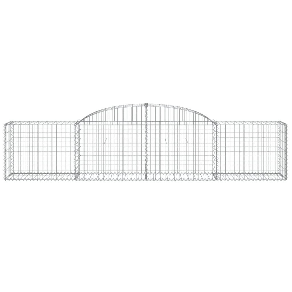 buede gabionkurve 12 stk. 300x50x60/80 cm galvaniseret jern
