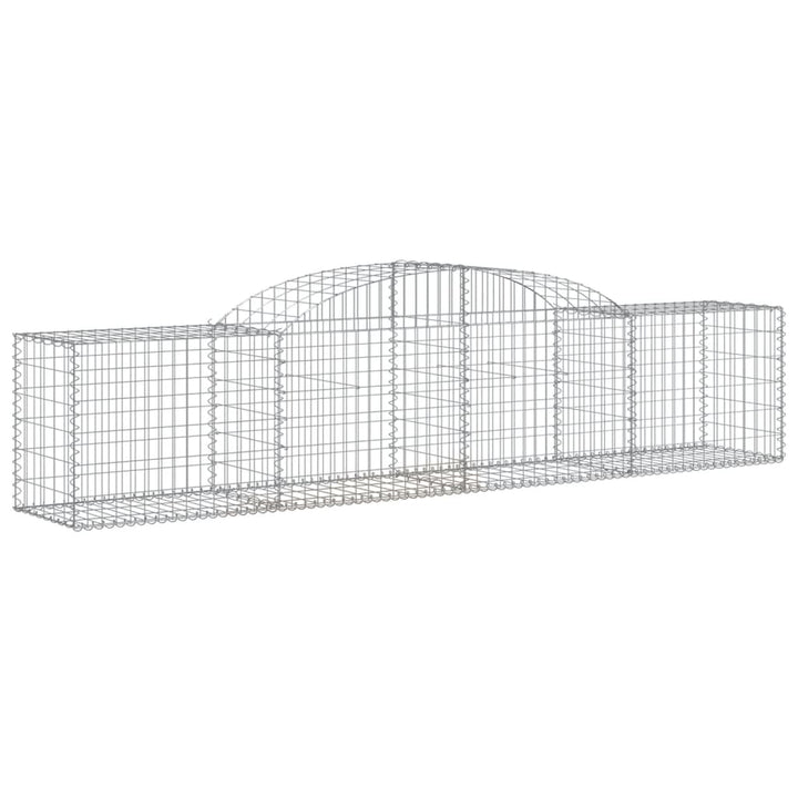 buede gabionkurve 15 stk. 300x50x60/80 cm galvaniseret jern