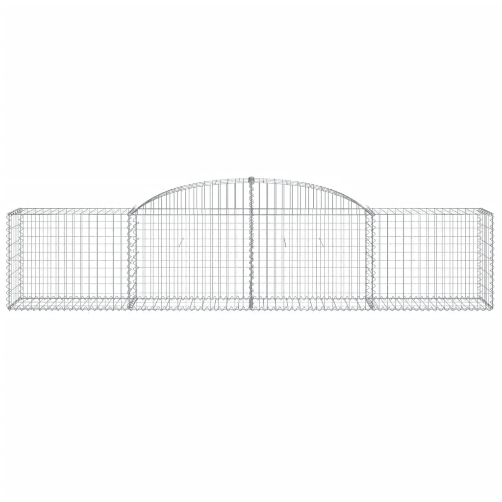 buede gabionkurve 15 stk. 300x50x60/80 cm galvaniseret jern